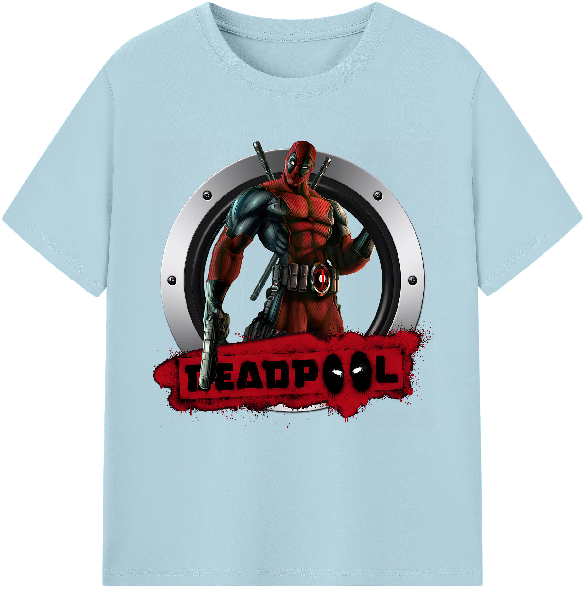 （画像用） Deadpool デッドプール 綿100％半袖Tシャツ（フロントプリント）